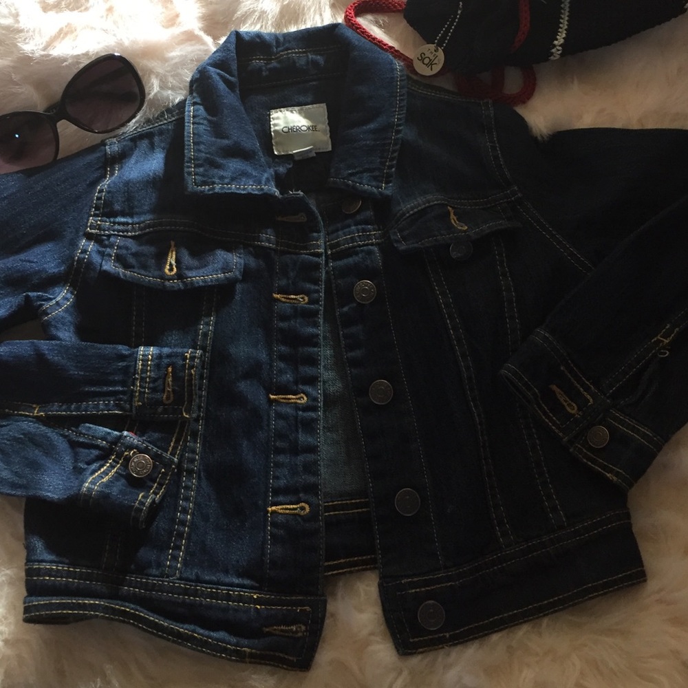 Cherokee jean jacket kids size 7/8